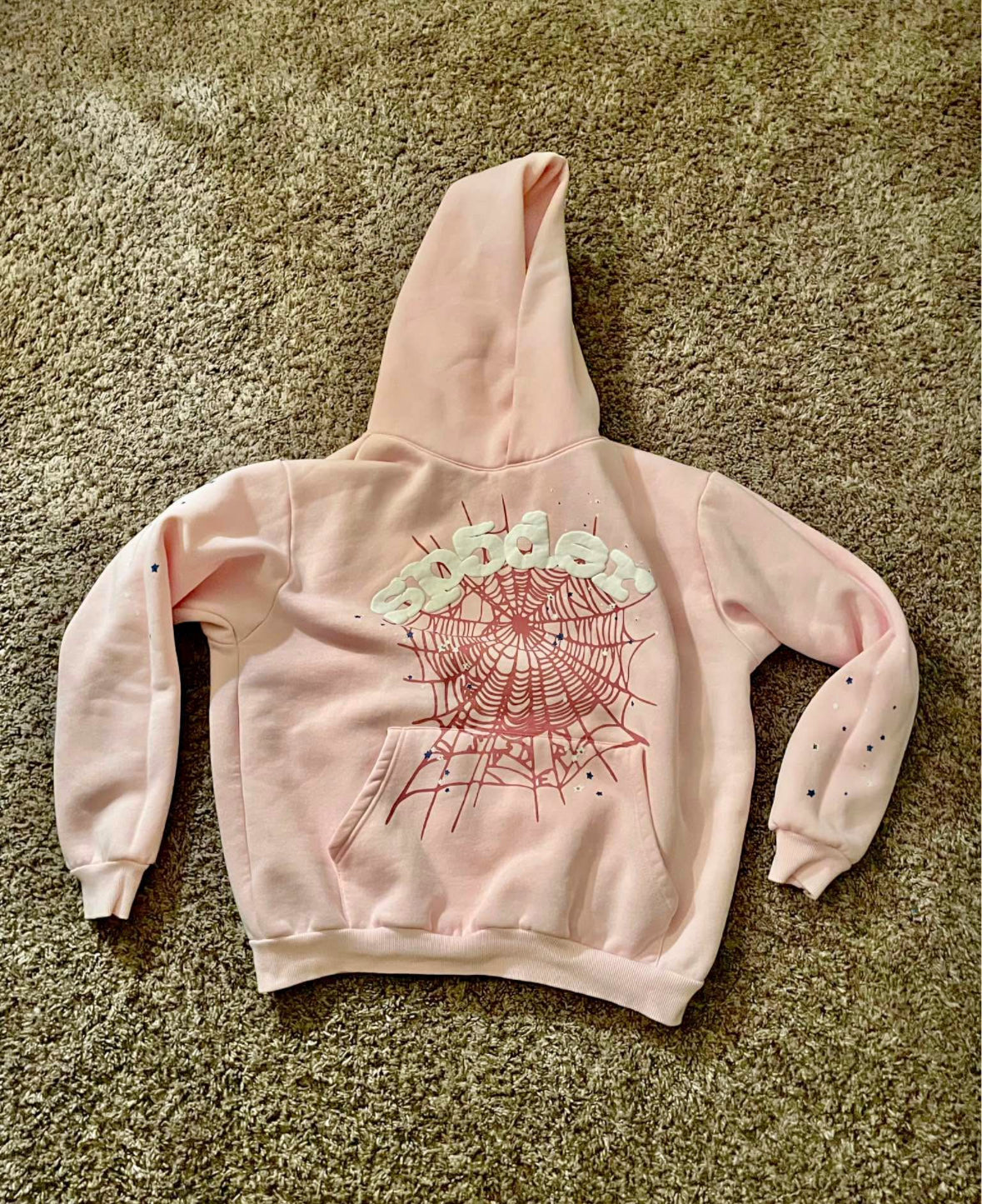 Sp5der OG Web Hoodie 'Pink'